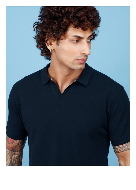 Hestory Plain Polo 2007 Navy Blue