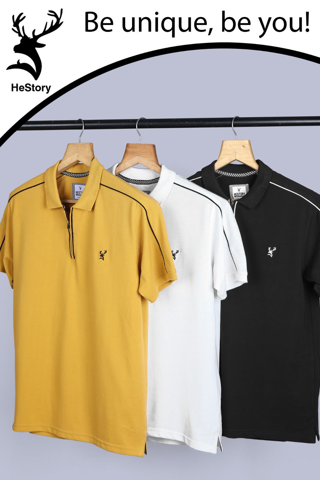 Hestory Plain Polo Yellow