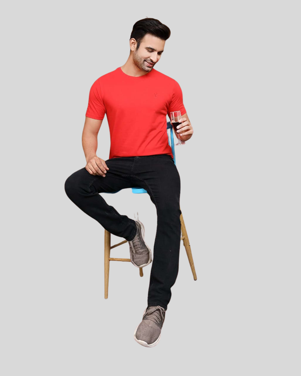 Upgrade your wardrobe with our comfortable and stylish red t-shirt! Made from high-quality cotton and featuring a classic round neck design, this t-shirt is perfect for any casual occasion. Whether you're running errands or hanging out with friends, this vibrant red t-shirt is sure to keep you looking and feeling great. Shop now and add this versatile round neck t-shirt to your collection today!